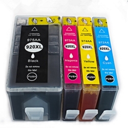 Komplet tuszy HP 920XL CMYK zamienniki HP Officejet 6000 6500 7000 7500AE chip SCC